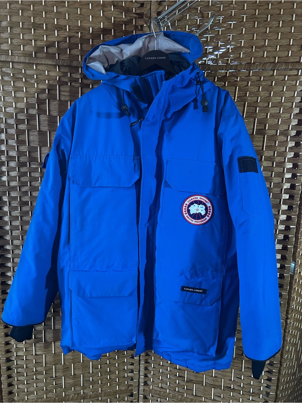 Canada Goose PBI Expedition Parka Royal Blue Arctic Down Coat Size M